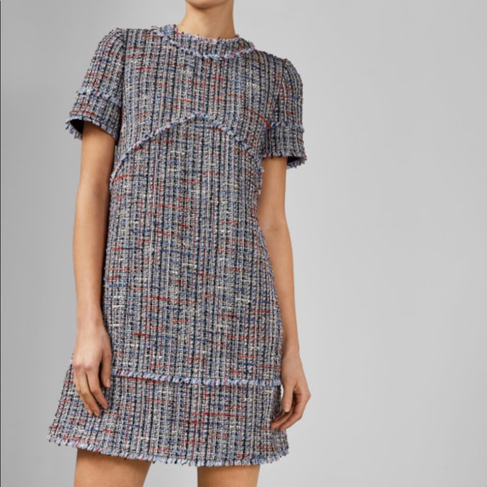 CHARCOAL Boucle Tunic dress by Ted Baker